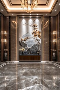 水墨山水酒店大厅