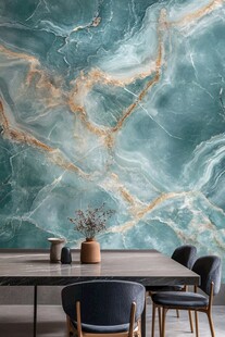 蓝色大理石背景墙