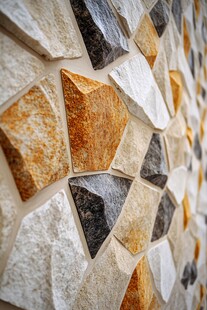 拼花石片墙面