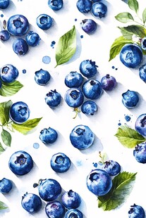 蓝莓背景图