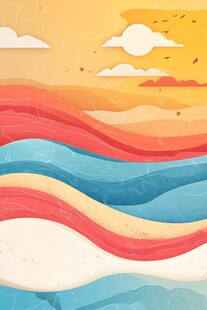 黄河上中游插画