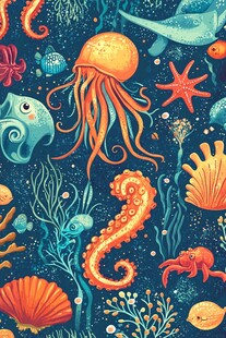 海洋生物插画