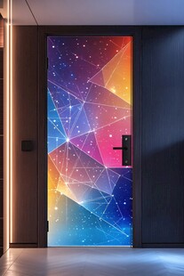 炫彩玻璃门图案