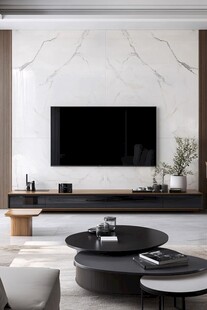大理石岩板电视背景墙