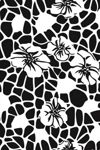 黑色碎花图案设计