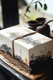 饮茶图盒