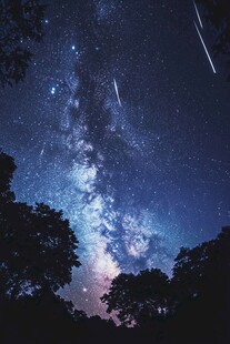 创意夜晚星点流星