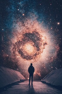 星辰大海男孩背影