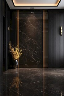 极简金箔石根线条对拼