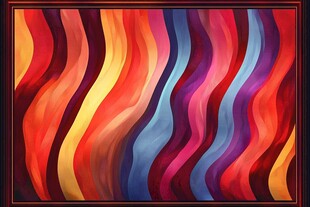 绚丽暖色调条纹图形