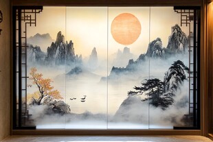新中式山水门窗