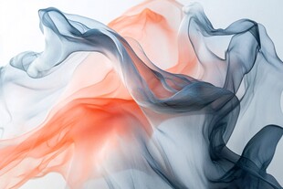 飞舞绚丽彩色丝绸