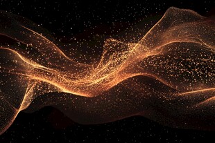 流光渐变金色炫酷飘带