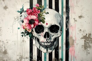 墙绘骷髅