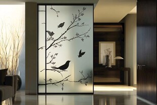 艺术玻璃屏风