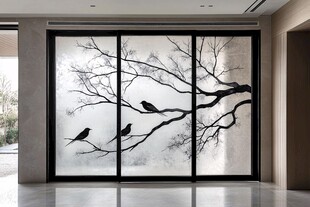 艺术玻璃屏风