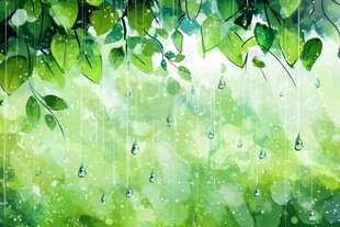 绿色水珠壁纸