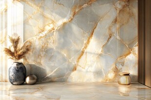 极简金箔石根线条对拼