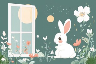 月兔插画