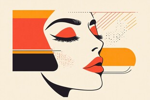 化妆整容背景装饰画