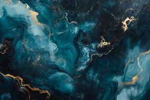 蓝色流体创意抽象画