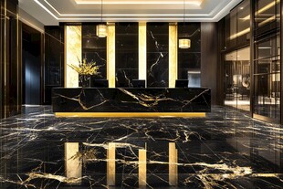 大理石纹金迎宾区