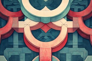 广告背景色块拼花