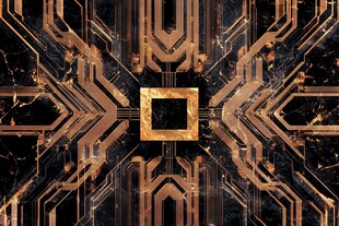 土豪金色科技背景