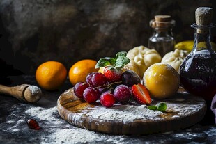 水果披萨面食面点