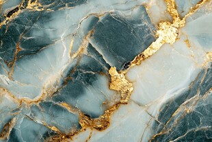 蓝底金线大理石