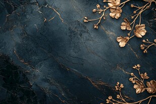 黄铜花卉墙面