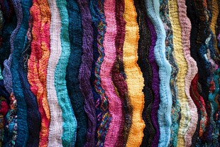 五色纺线纹理背景