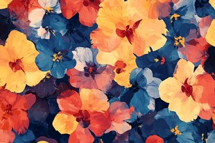 高清色块花卉