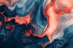 融合流动红蓝油漆背景