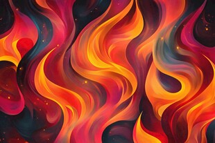 火焰飘带唯美波浪线