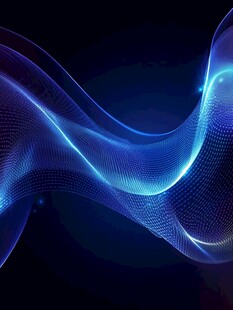 蓝色弯曲唯美科技