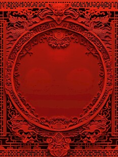 枣红花纹背景海报背景