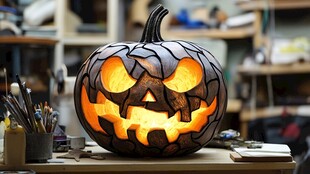 万圣节南瓜灯雕刻