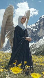 长翅膀的天使女神