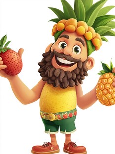 卡通动漫菠萝形象设计