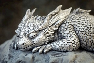 石头上的绘画龙