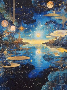 星月河幻想插画