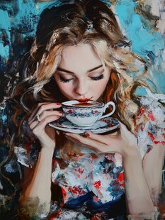 油画咖啡