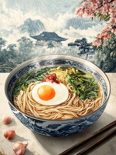 铺盖面海报插画