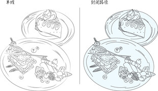 甜品 矢量图