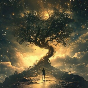 神秘梦幻的大树