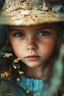 怡然自得的小女孩壁纸