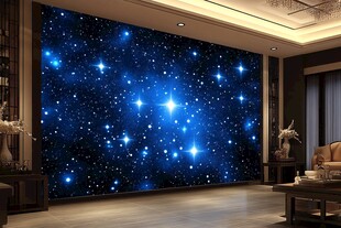 发光星星背景电视墙
