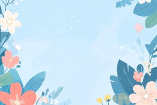 植物背景扁平插画