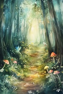 魔法森林插画